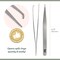 The Beadsmith Split Ring Tweezers – Easily Opens Split Rings for Attaching Charms, Key Chains & Findings, Stainless Steel, 4.75”